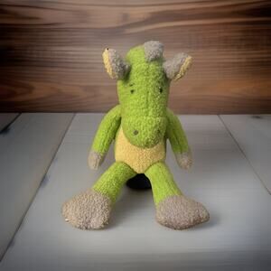 VTG Manhattan Toy Plush Dragon Dinosaur Drake Green Purple 15" Long 2001 used